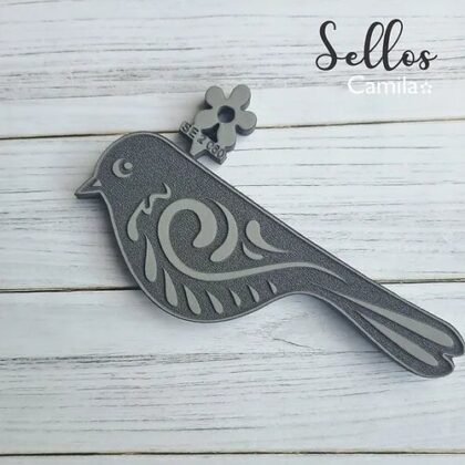 SE 2 060 Sello Pajarito - Navidad 15cm.