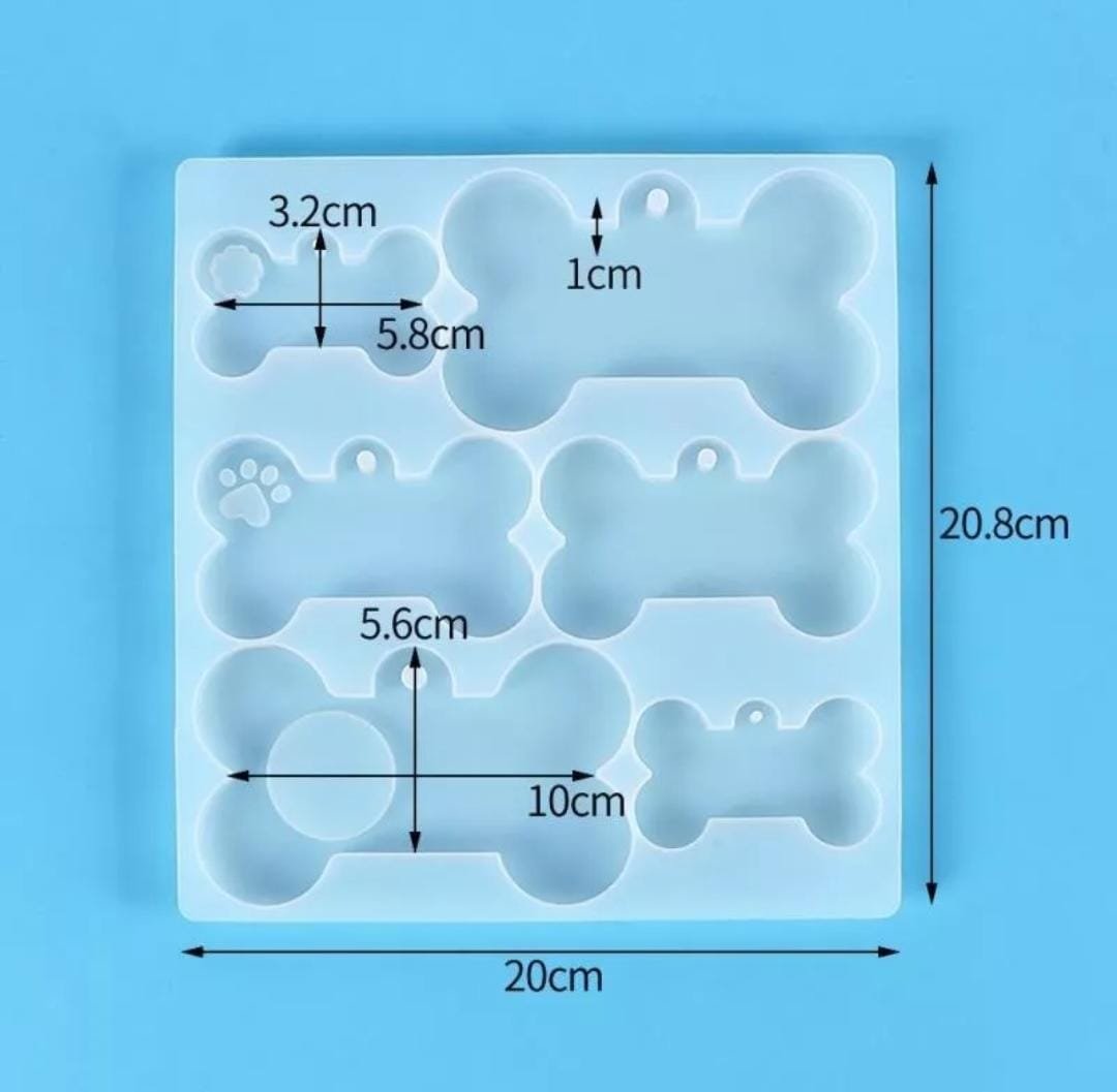 Molde de resina chapitas perro - Imagen 2