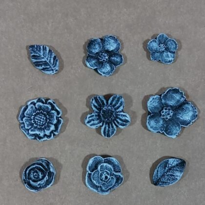 Molde de silicona flores y hojas