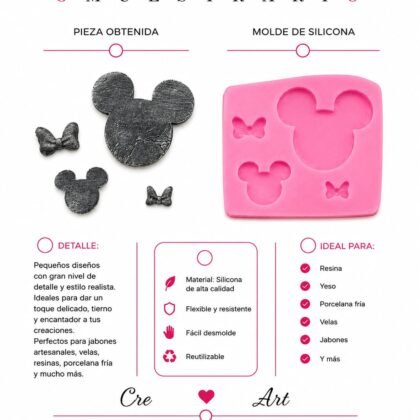 Molde de silicona mickey