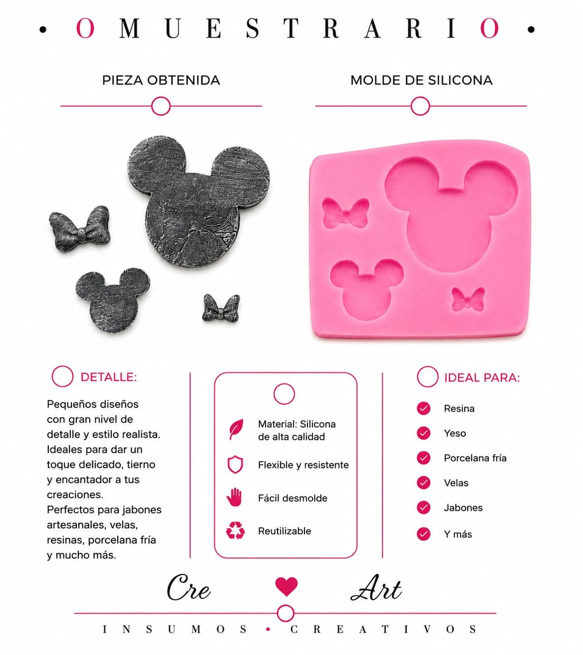 Molde de silicona mickey