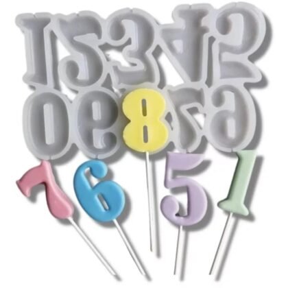 Molde de resina numeros torta