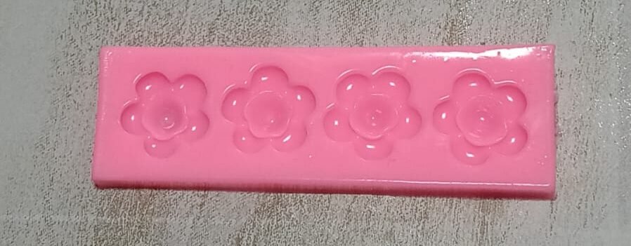 Molde de silicona flores x4 - Imagen 2