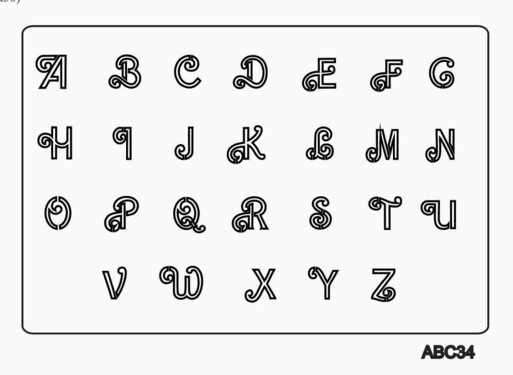 Stencil abc34