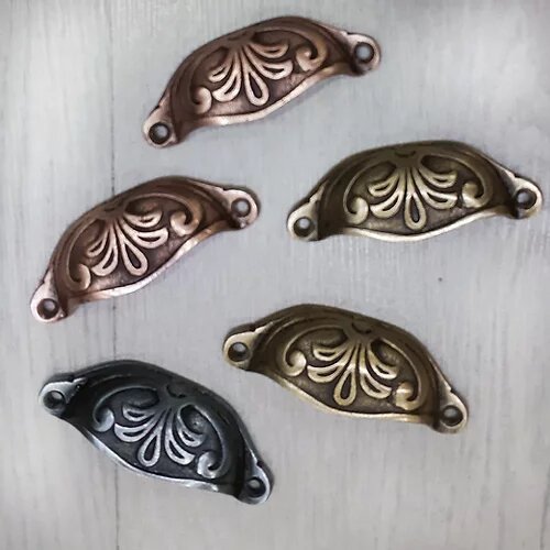 Tiradores cubeta labrada madrid x2 solo cobre