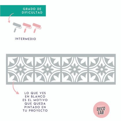 STENCIL ESCALERA 15x50cm