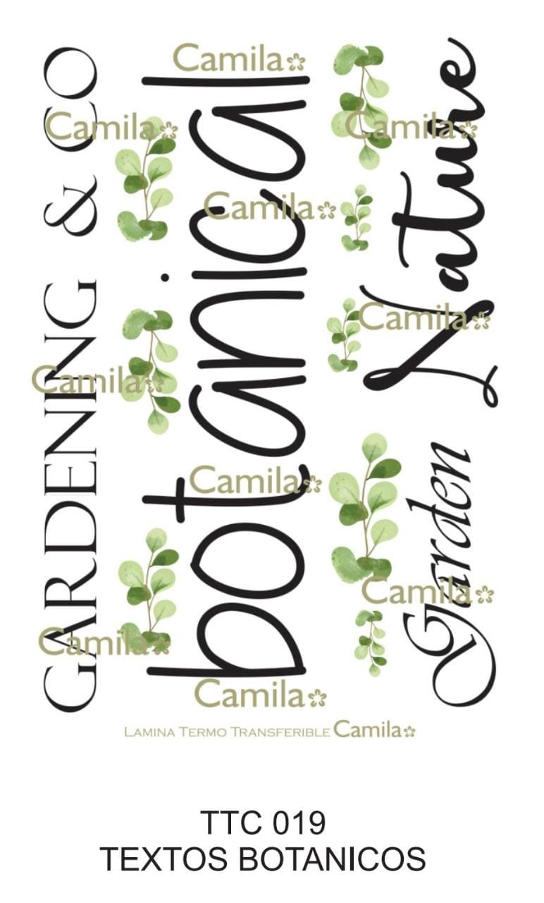 Lamina termo transferible ttc019