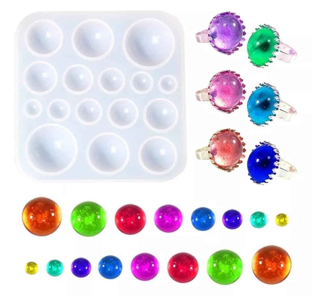 Molde de resina media esfera