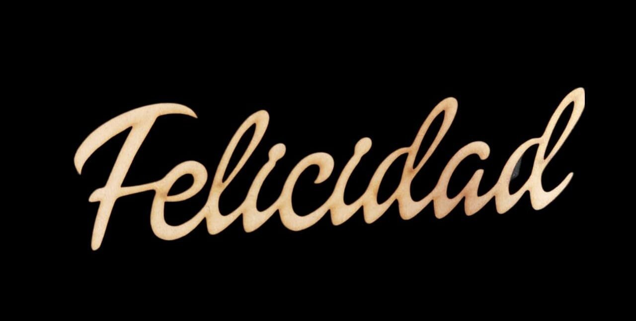 Felicidad cursiva 14cm