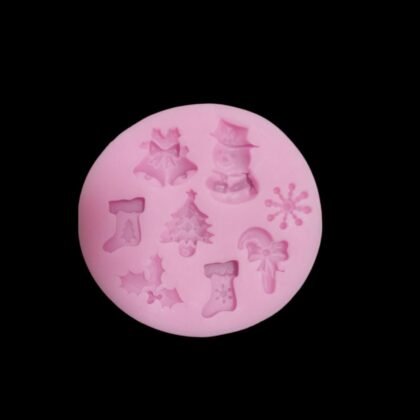 Molde de silicona navidad redondo