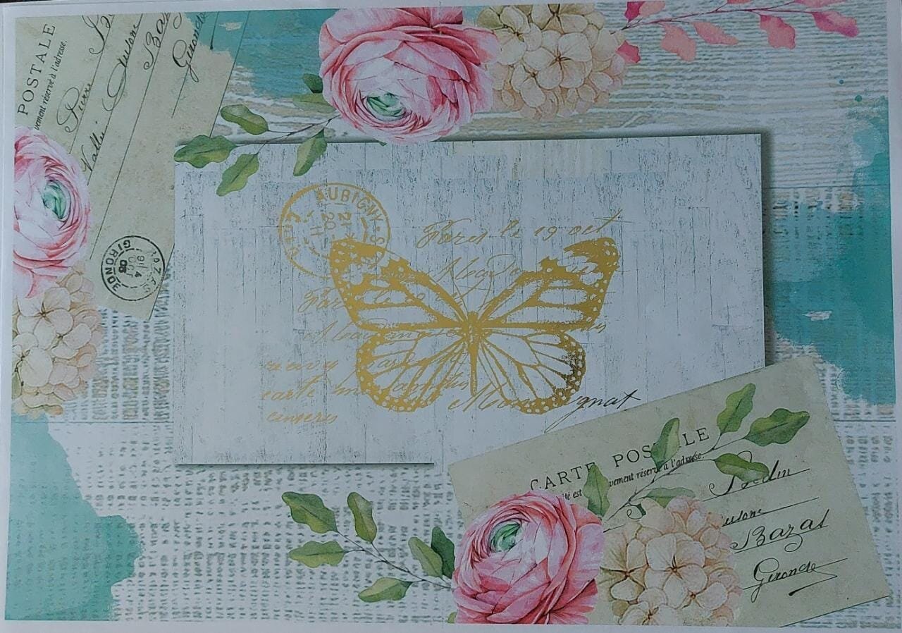 Lamina Decoupague metalizada 24