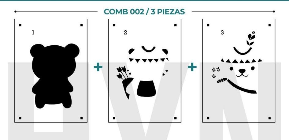 STENCIL COMB 002 10x20cm