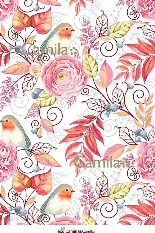 E049 PAJARITO FLORES NARANJA