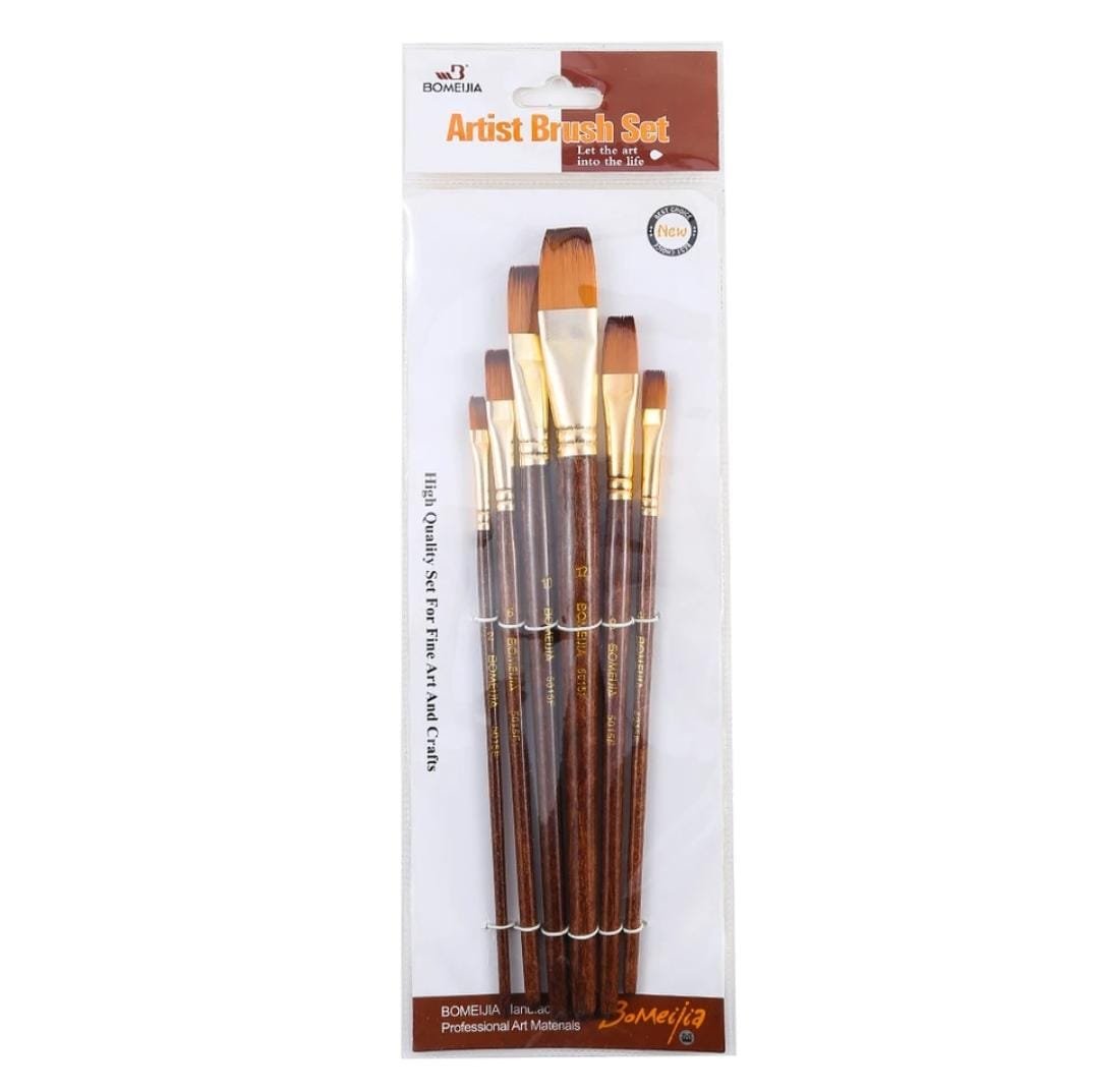 Pinceles chato x6unid