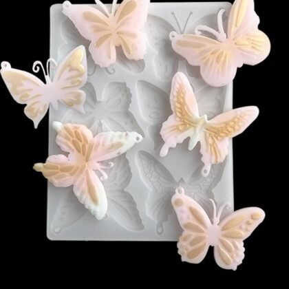 Molde de resina mariposas x6