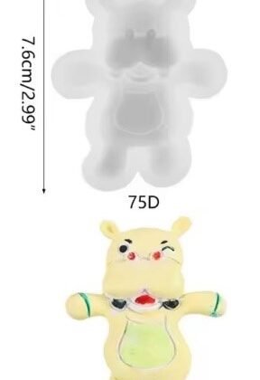 Molde de resina hipopotamo