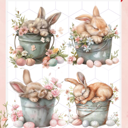 Conejos 3 Lamina termotransferible