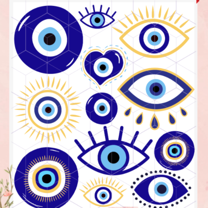 Ojos turcos 1 Lamina termotransferible