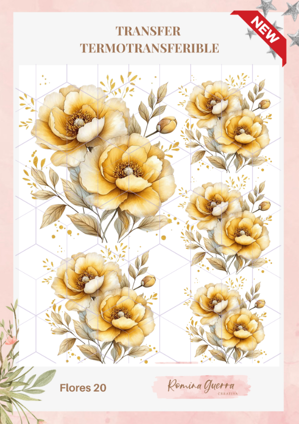 Flores 20 Lamina termotransferible