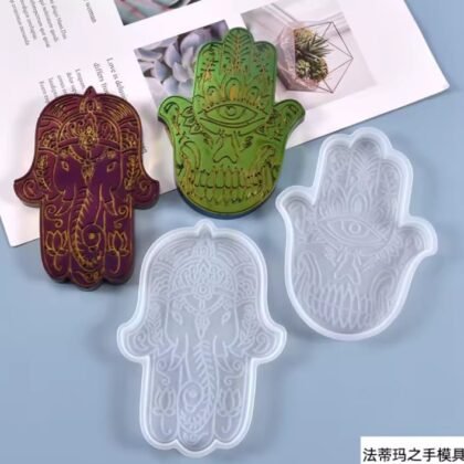 Molde de resina mano de fatima x 2