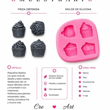 Molde de silicona cupcake