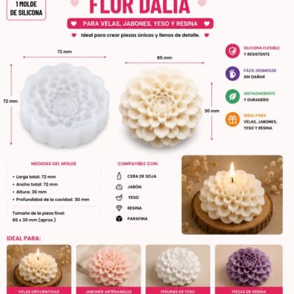 Molde de vela flor