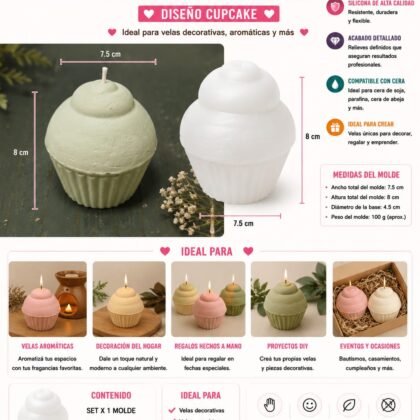 Molde de silicona cupcake