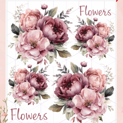 Flores 16 Lamina termotransferible