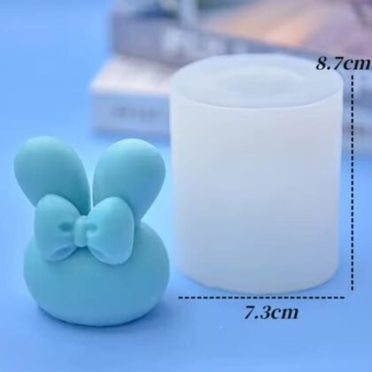 Molde de vela coneja con moño