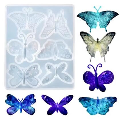 Molde de resina mariposas