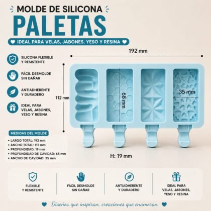 Molde de silicona jabones