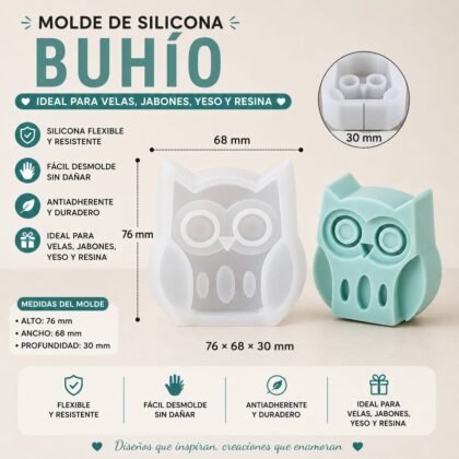 Molde de jabon buho