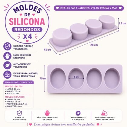 Molde de silicona jabones