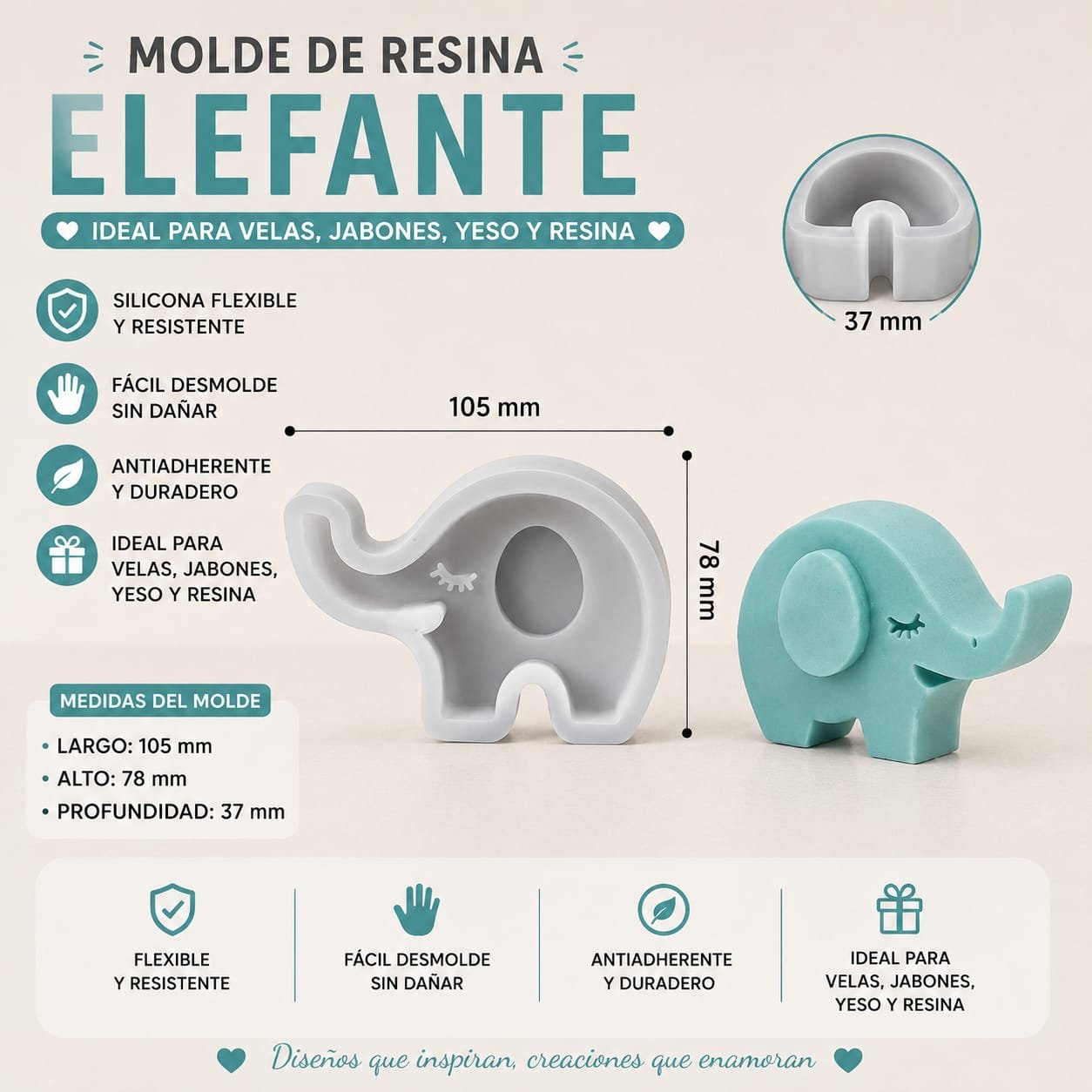 Molde elefante