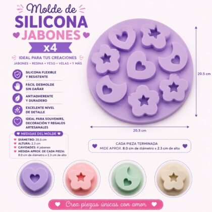 Molde de silicona jabones