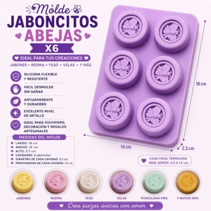 Molde jaboncitos abejas