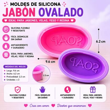 Molde de silicona jabon