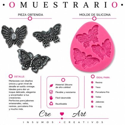 Molde de silicona mariposas