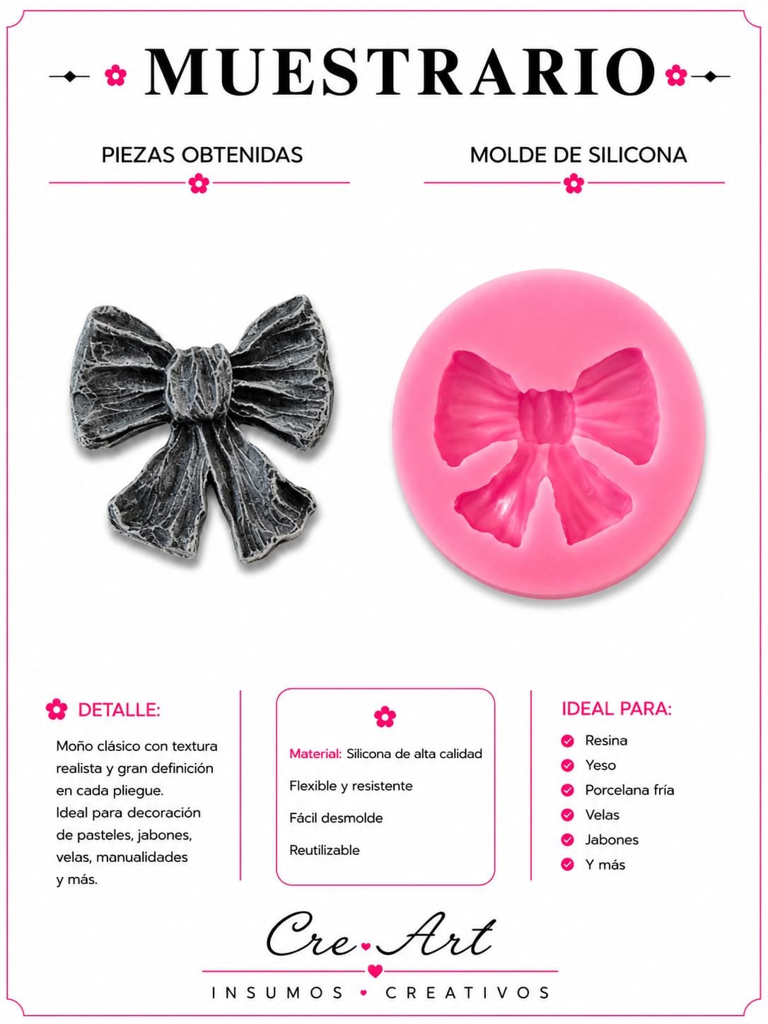 Molde de silicona moño