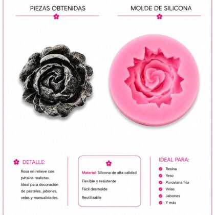 Molde de silicona flor