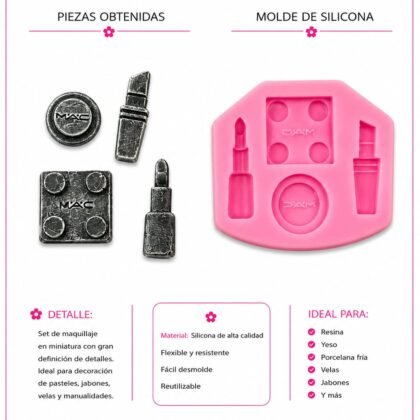 Molde de silicona maquillaje