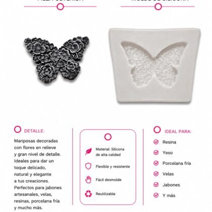 Molde de silicona mariposa