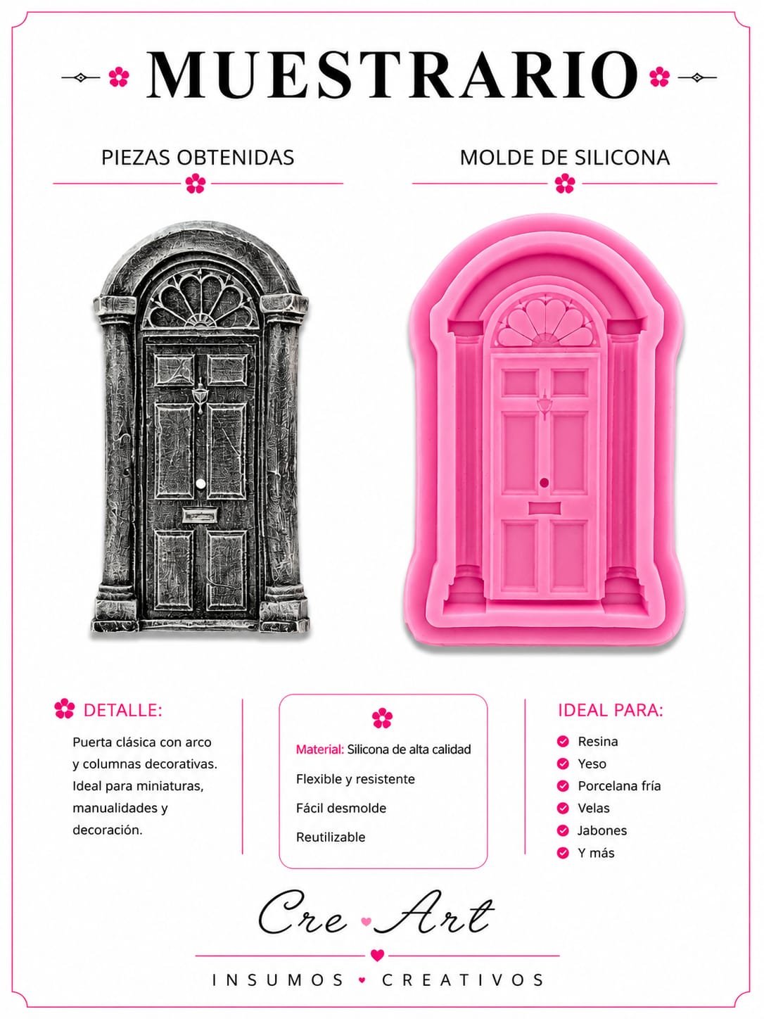 Molde de silicona puerta