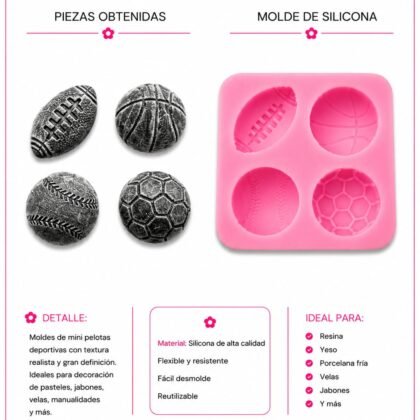 Molde de silicona pelotas