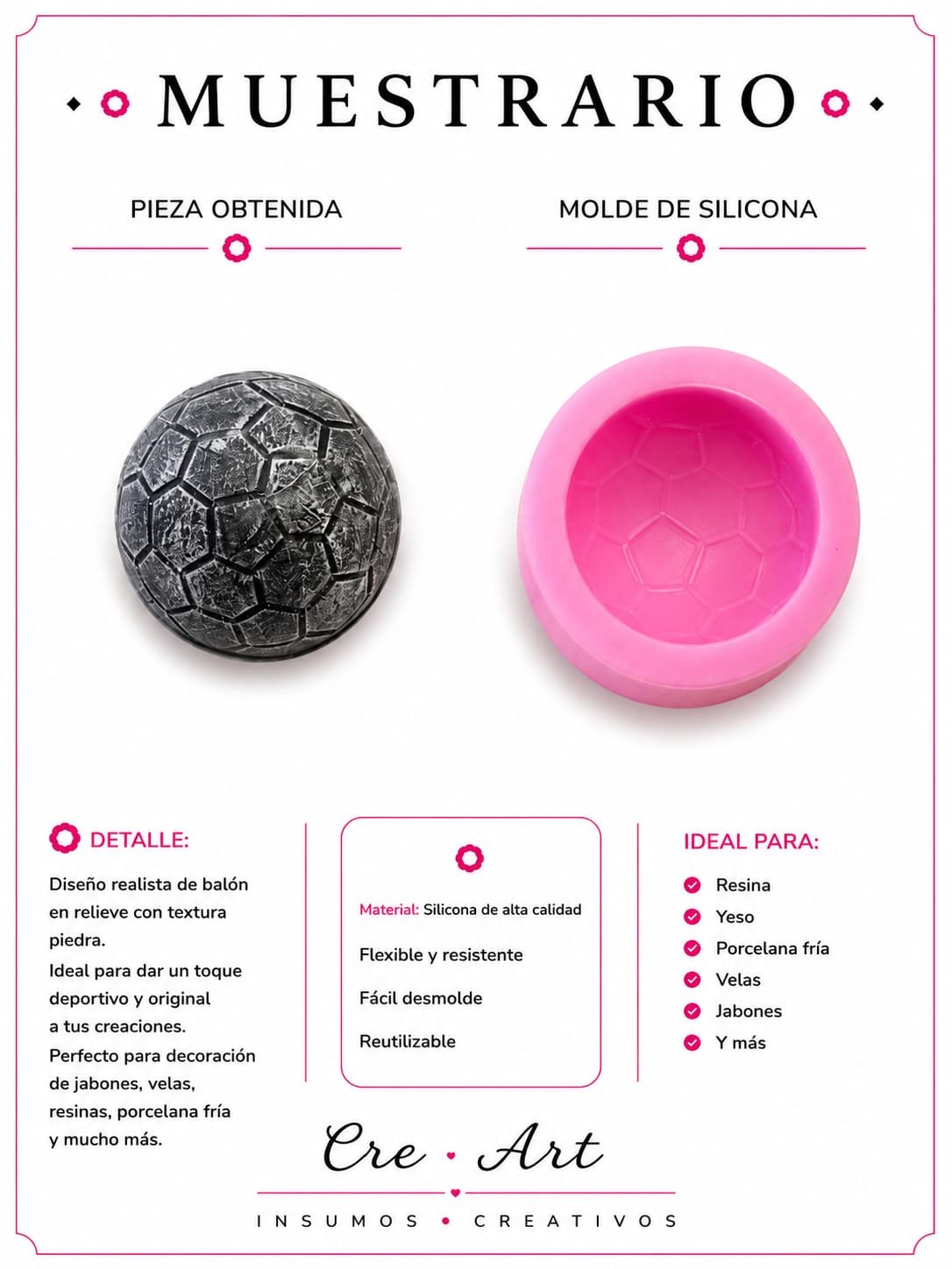 Molde de silicona pelota