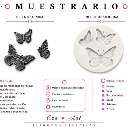 Molde de silicona mariposas