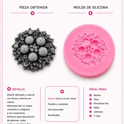 Molde de silicona flor