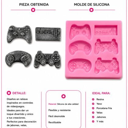 Molde de silicona joystick