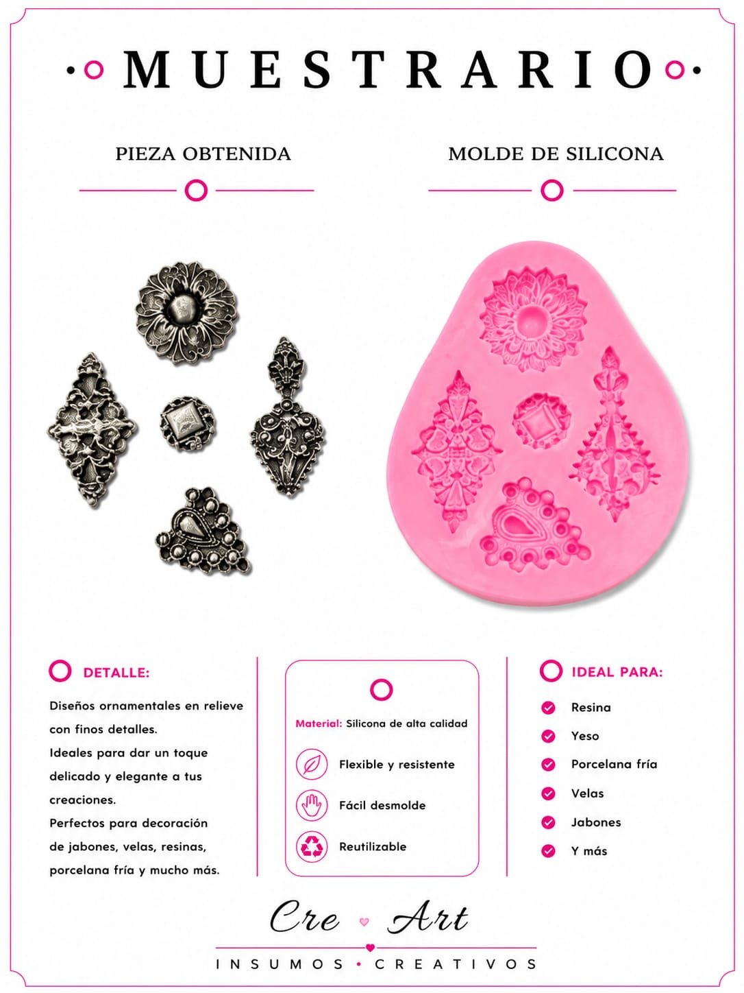 Molde de silicona molduras