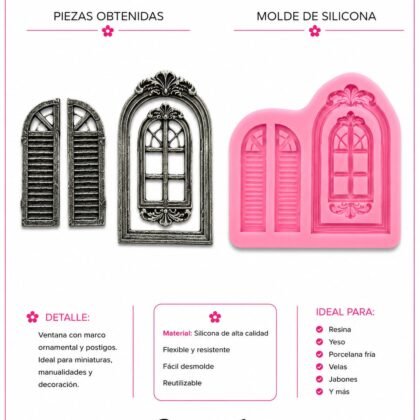 Molde de silicona ventana